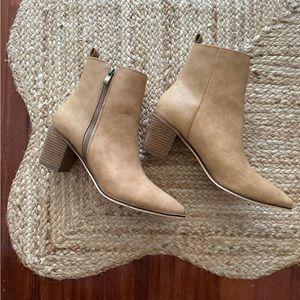 NEW Coconuts Tan Vegan Leather Booties Ankle Boots size 10